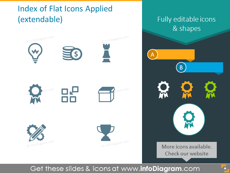 Extendable Index of Flat Icons