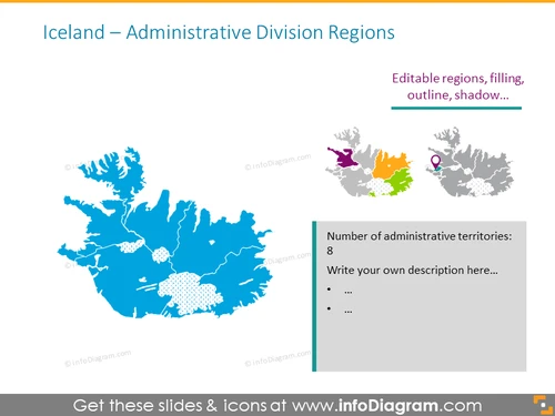 Iceland administrative division map