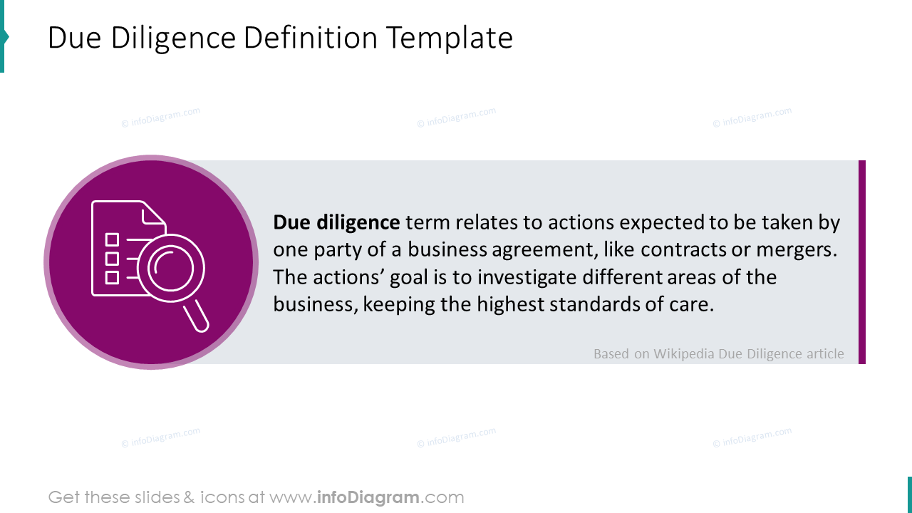 Due diligence definition template