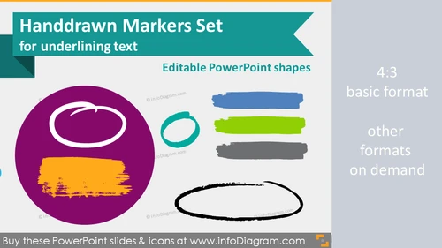 Handwritten Markers for Highlighting (PPT icons)