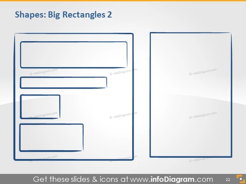 Big rectangle hand drawn doodle shape powerpoint