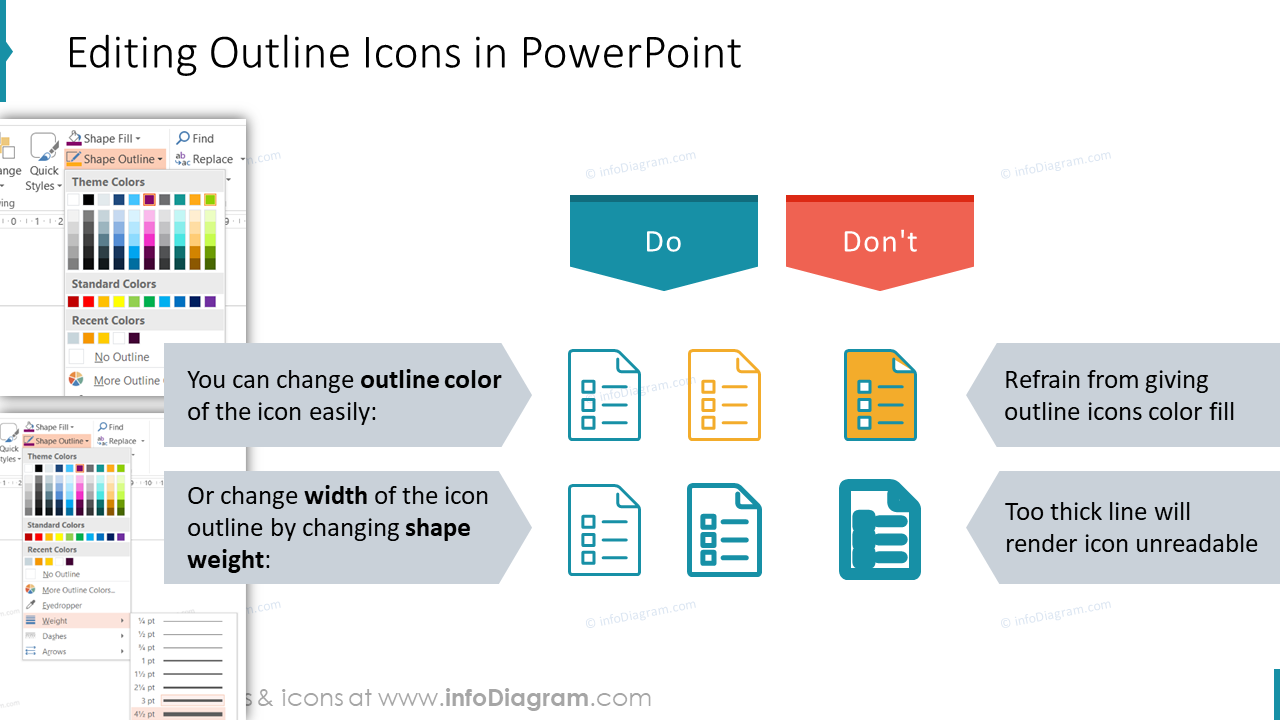 Editing outline icons in PowerPoint