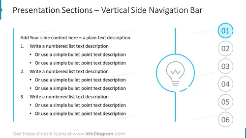 Presentation Sections – Vertical Side Navigation Bar