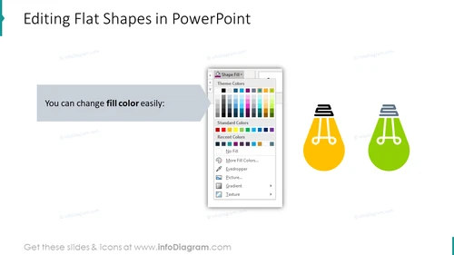 Editability of flat icons & shapes in PowerPoint