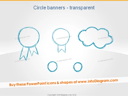 Handdrawn Badge Circle Banners Pencil Cloud ppt icon