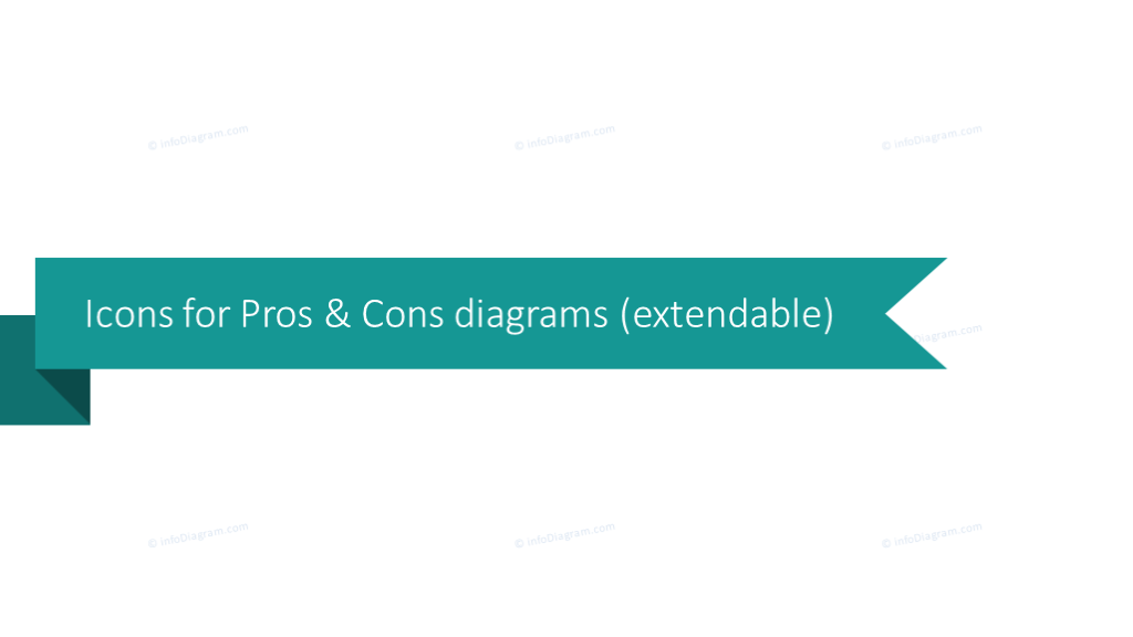 Icons for pros and cons diagram