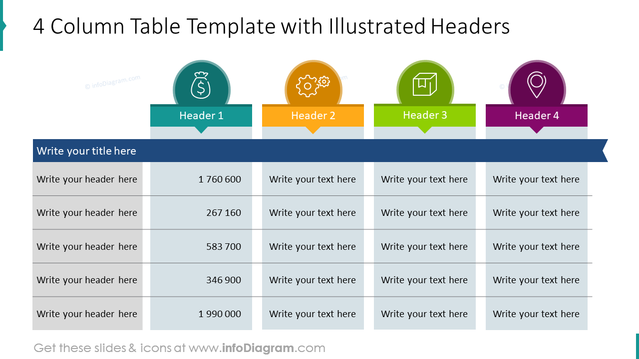 data table presentation in powerpoint