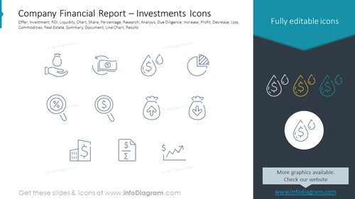 Company Financial Report – Investments Icons