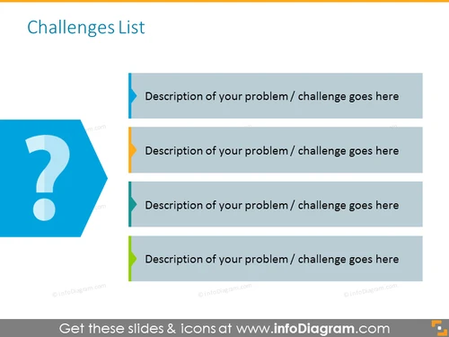 Challenges List Slide Template - infoDiagram