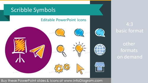 Scribble Symbols (PPT icons & clipart)