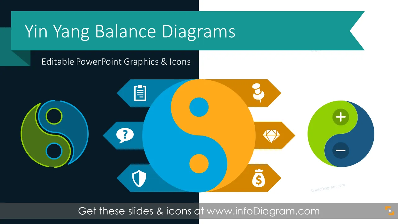 Yin Yang Balance Diagrams (PPT Template)