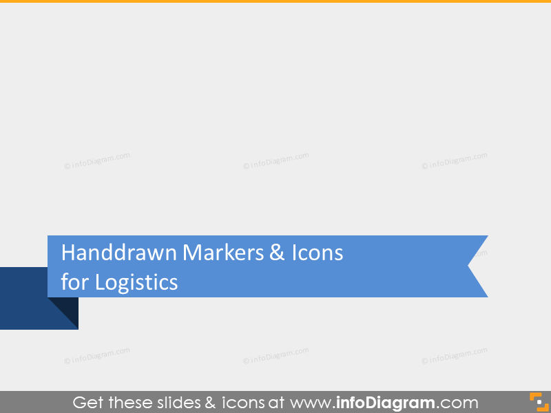 handdrawn scribble logistics marker icons powerpoint