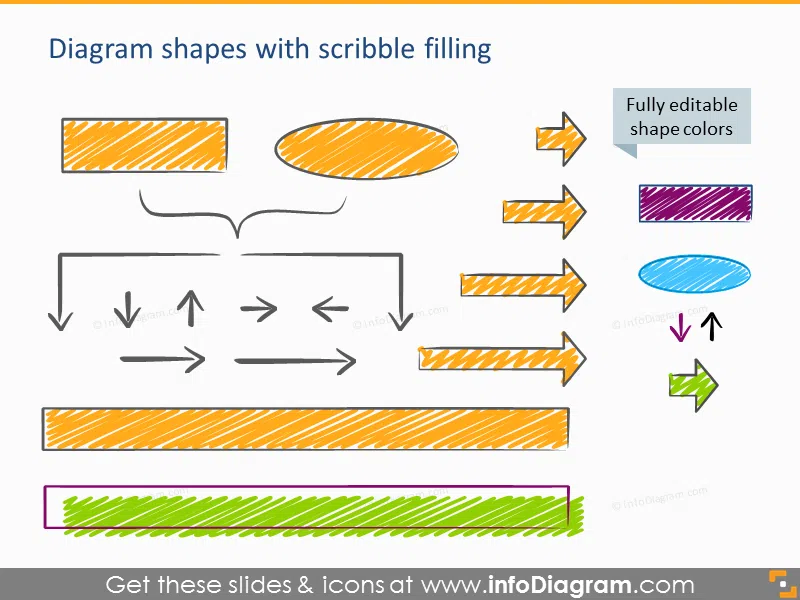 agile Scrum scribble diagram arrow icon powerpoint