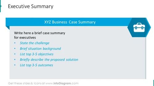 Executive Summary from Business Case Template | Professional Project Management PPT Templates