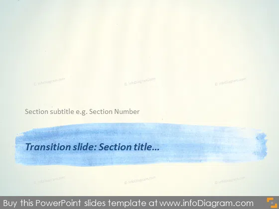Transition Slide Layout Section Watercolor stripe Template PPTX