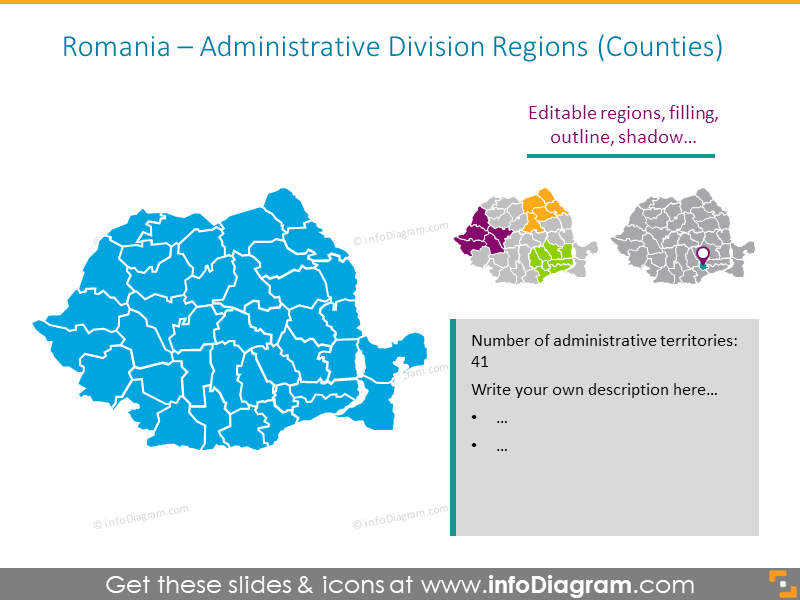 Romania Administrative Division Regions 