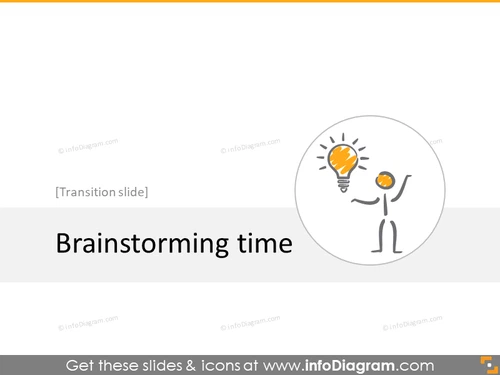 brainstorming transition slide section scribble icons powerpoint