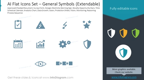 AI Flat Icons Set – General Symbols (Extendable)