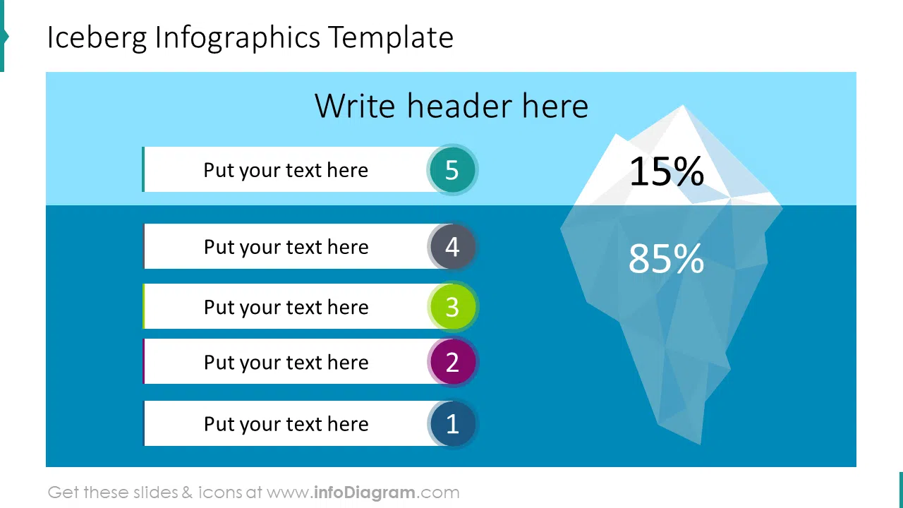 Iceberg infographics template