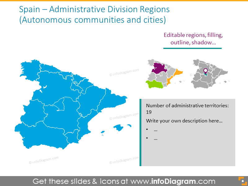 Spain administrative divions map