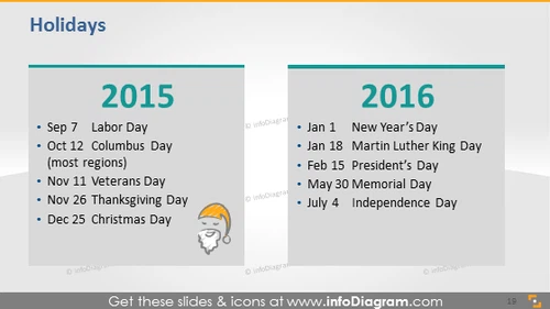 Holidays 2015 2016 slide