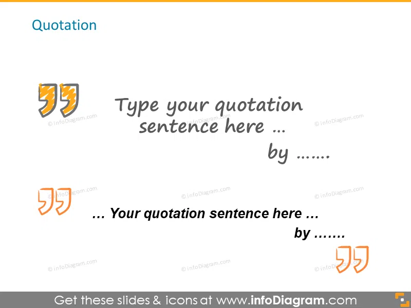 quotation citation mark scribble sketch icons powerpoint