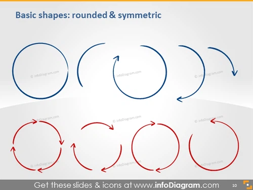 Shapes rounded symmetric icons ppt clipart