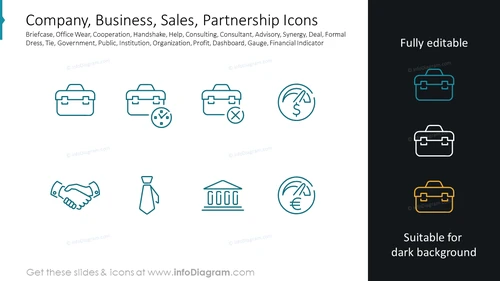 Company, Business, Sales, Partnership Icons