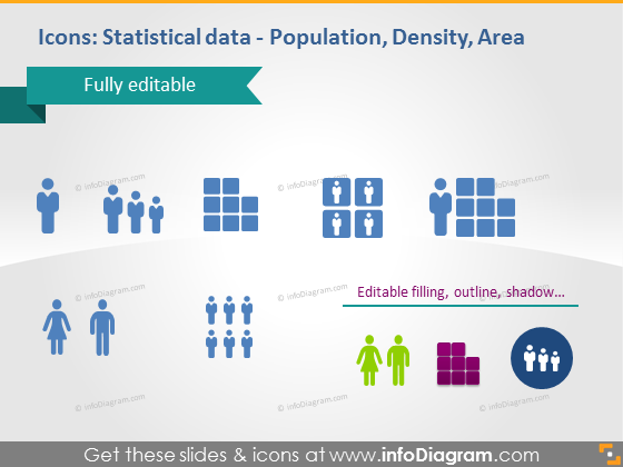 population density area statisitical data cliparts pptx
