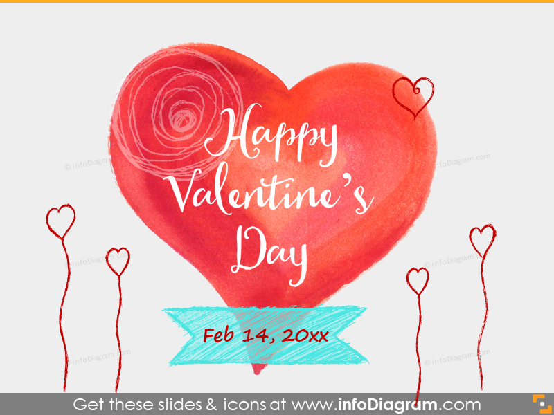 Happy Valentines Day Sketch PowerPoint clipart