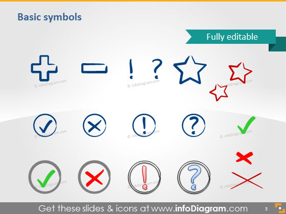 Symbols star question icons ppt clipart