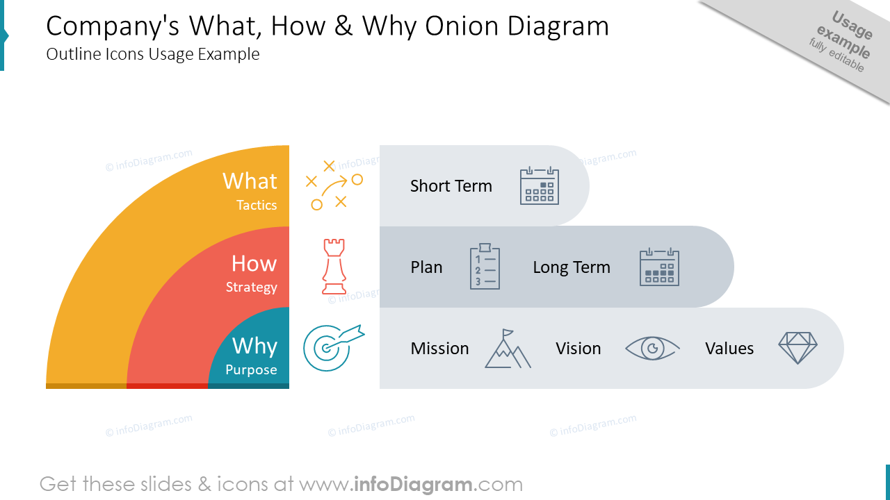Company's What, How & Why Onion Diagram