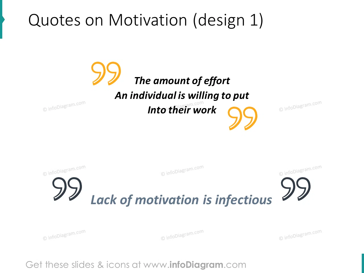 motivation quote quotation marks icons ppt clipart