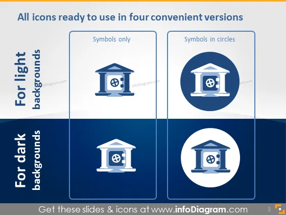 editable powerpoint icons finance industry bank institution