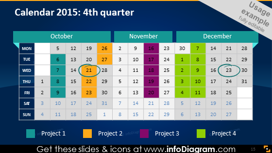 Dark school calendar 2015 quarter pptx