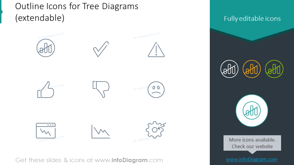 Outline symbols for tree diagrams