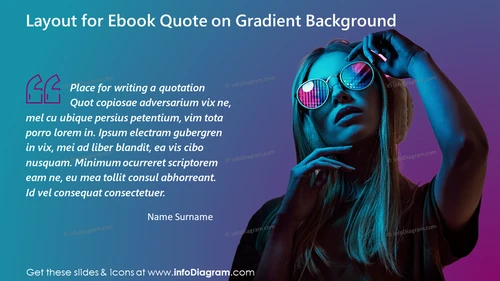 Layout for eBook Quote on Gradient Background