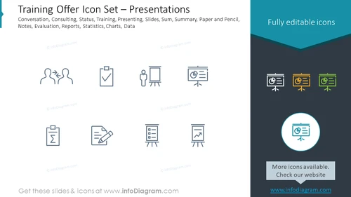 Training Offer Icon Set – Presentations