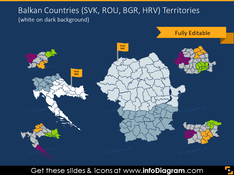Balkan Countries Territories map