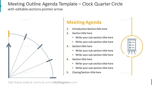 Clock Quarter Circle Meeting Agenda (PPT Template) - infoDiagram