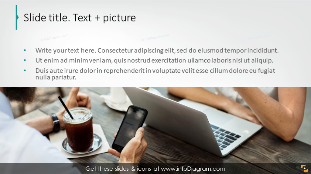 Text slide with horizontal picture 