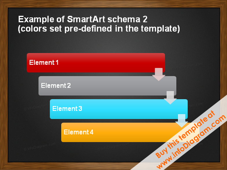 Minimalistic PPTX Template & 5 Slide Layouts - Blackboard & White Shapes