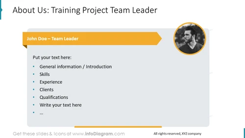 About Us: Training Project Team Leader