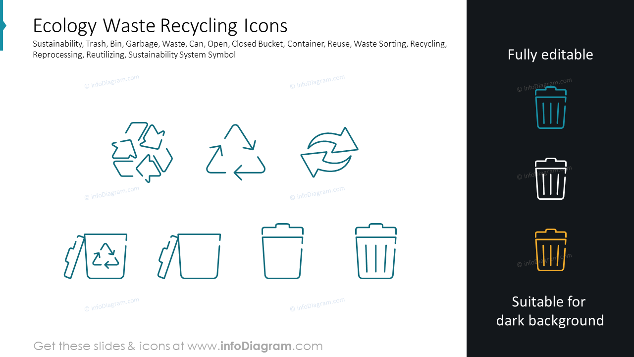 Trash Can, Rubbish Bin. Simple vector modern icon design