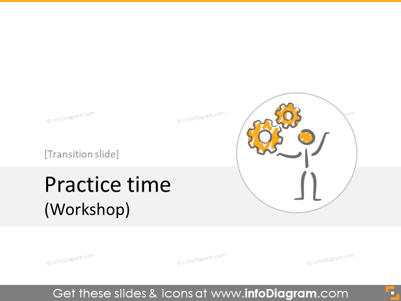 workshop practice transition slide section scribble icons powerpoint