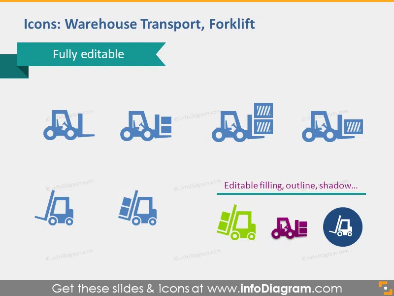 warehouse transport forklift logistic supply pins depository