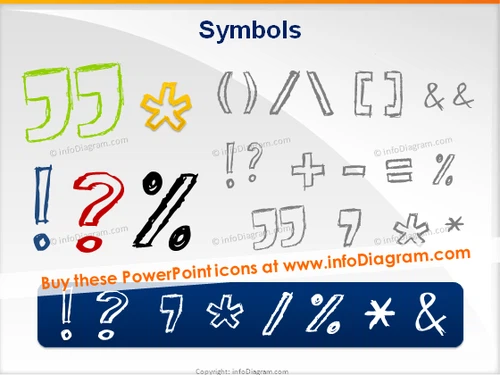 sketch quotation exclamation brackets pencil handdrawn ppt icons