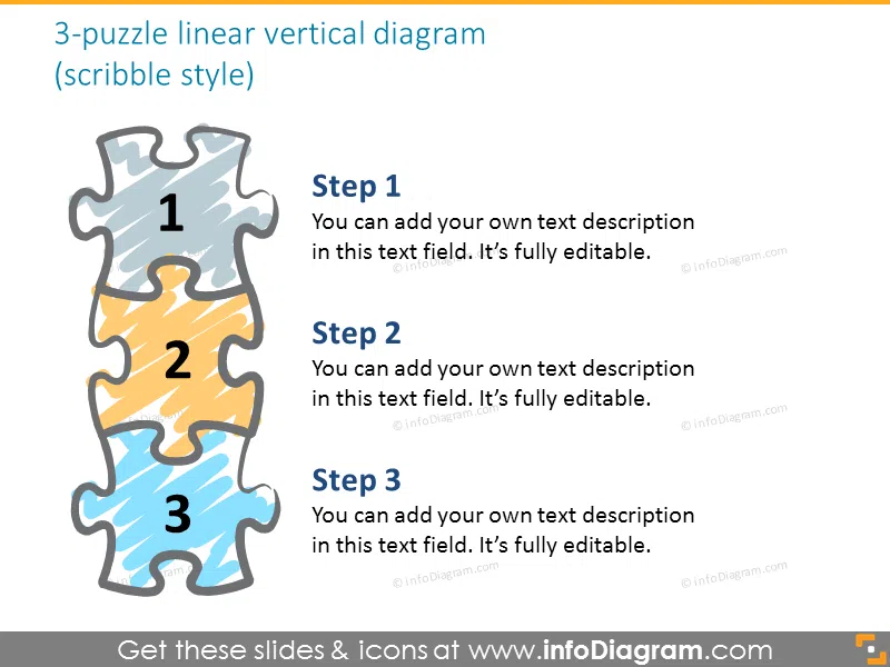 puzzle horizontal diagram professional powerpoint clipart