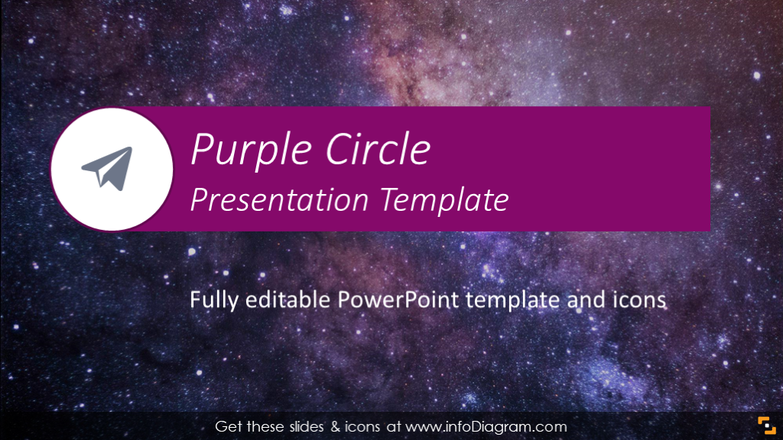 Purple Circle Presentation Template (PPTX slide deck)