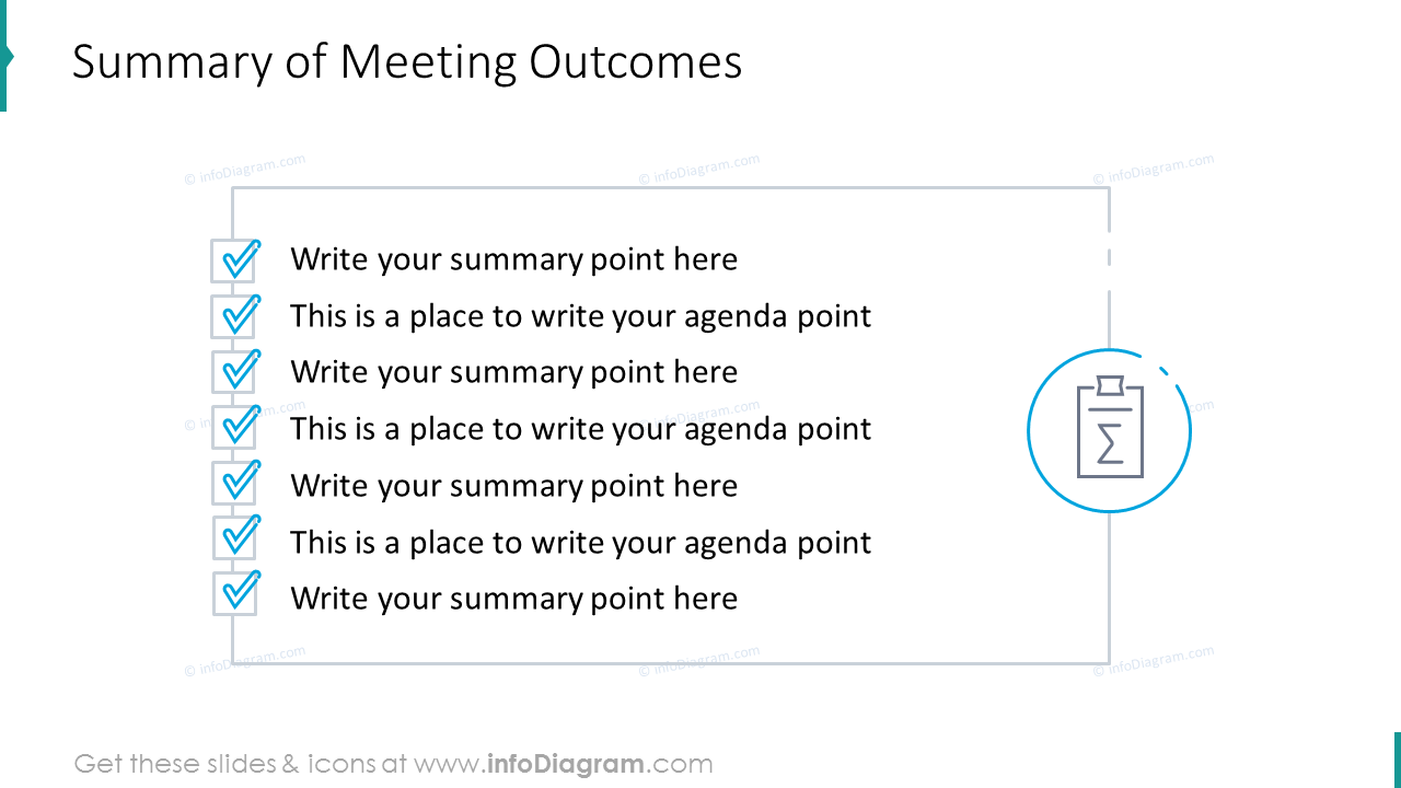 Summary of meeting outcomes